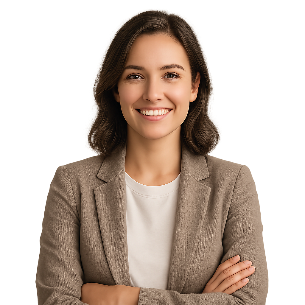 Professional woman confident about contracts